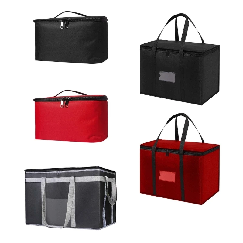 

Y5LE Thermal Food Delivery Bag Insulated Picnic-Lunch Bag Foldable for Camping BBQ