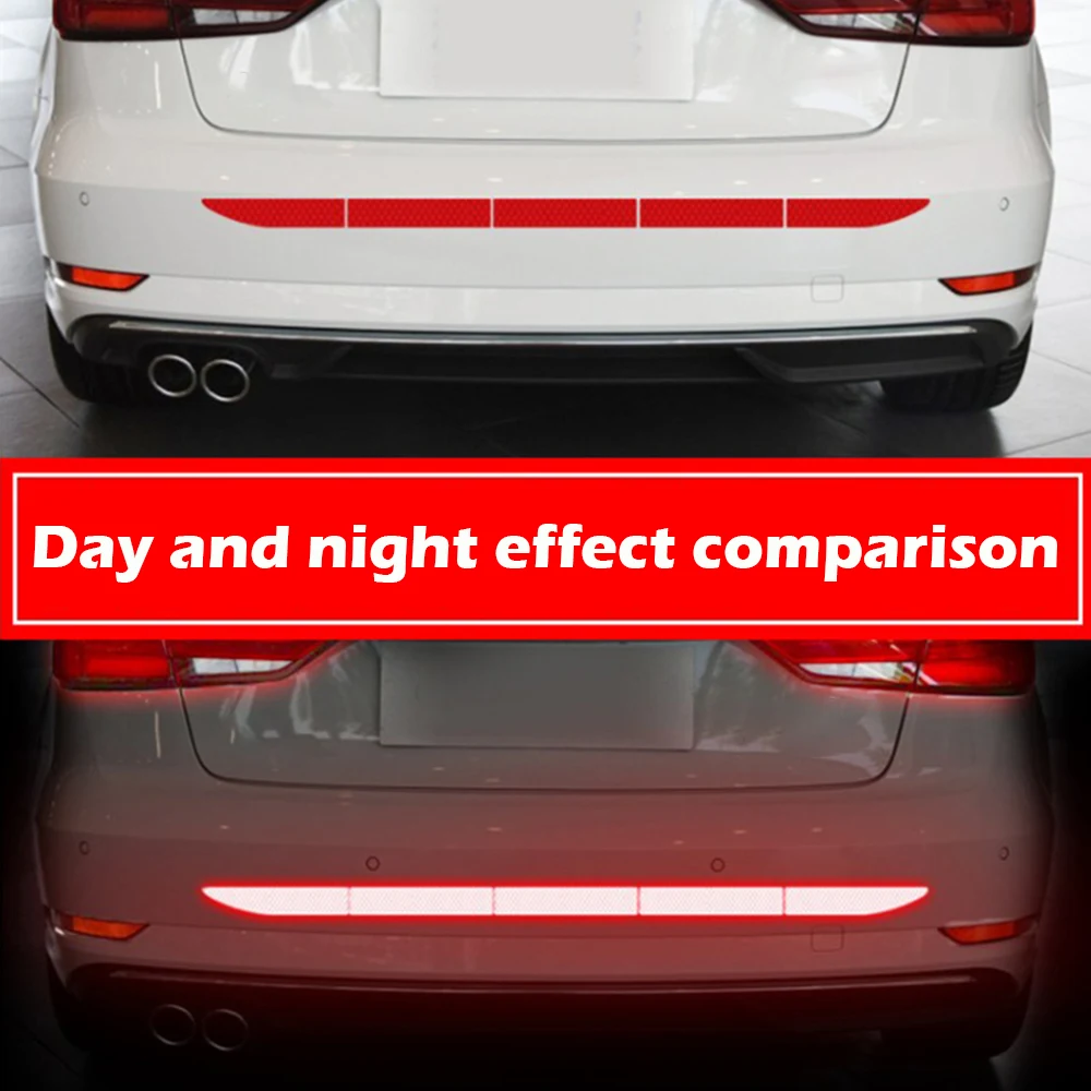 

5pcs/set Auto Body Reflective Sticker Reflective Exterior Tape Trunk Exterior Car Exterior Accessories Warning Car Decoration