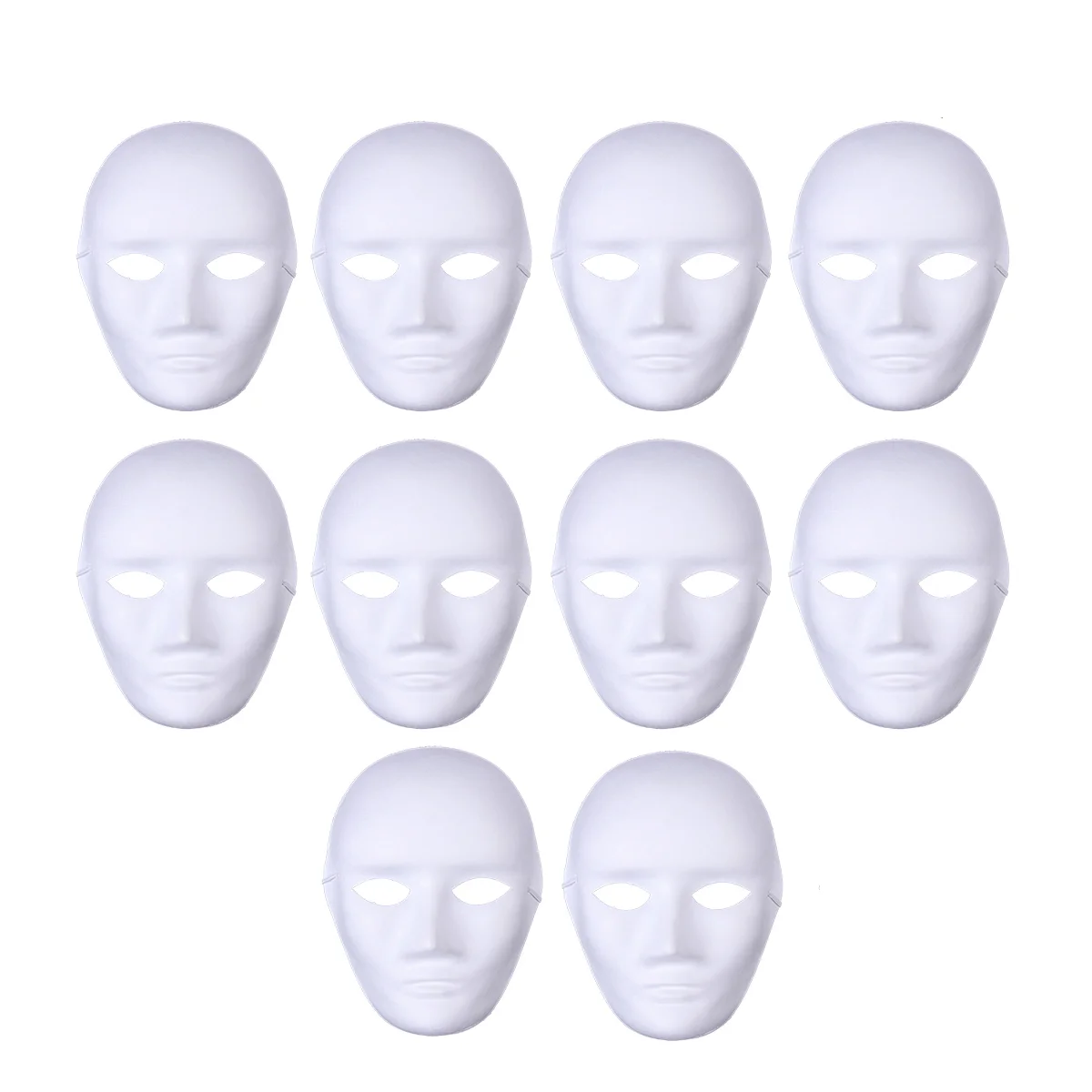 

10Pcs DIY Paper, Paintable Paper Mache Full DIY White for Masquerade