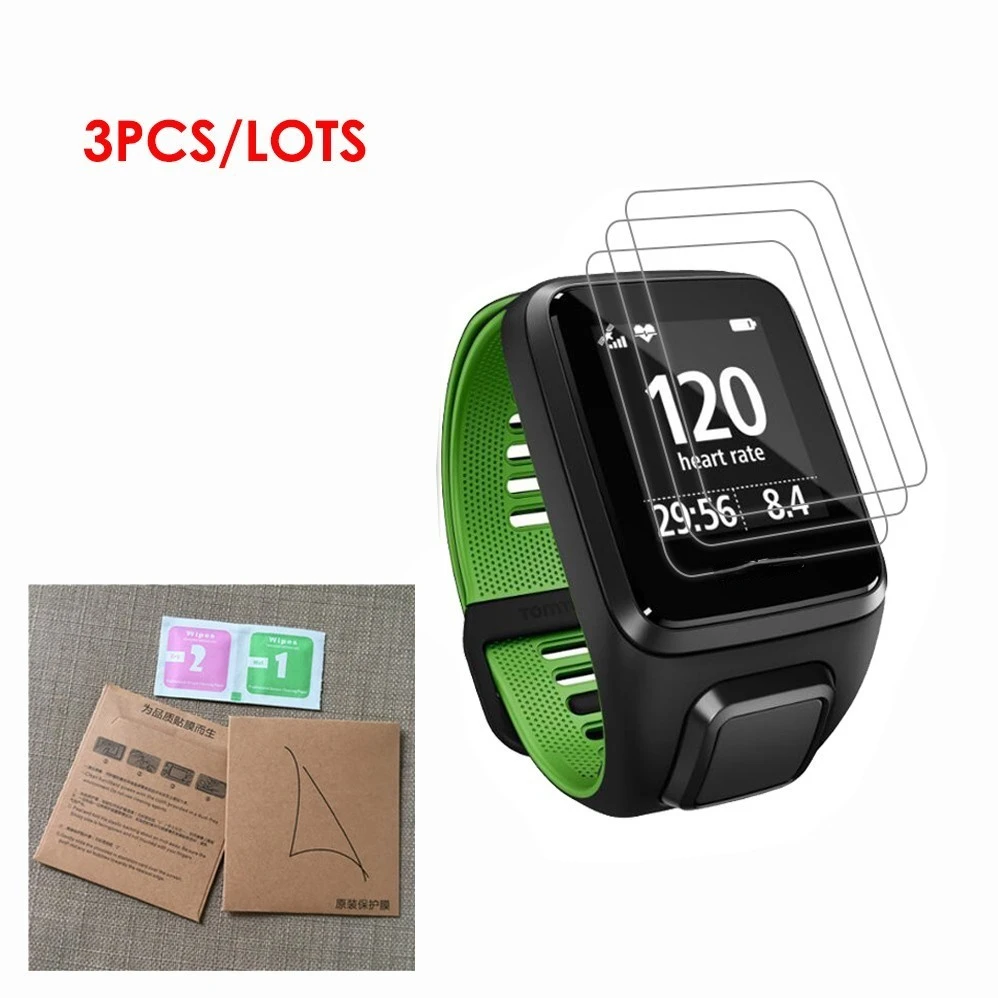 

3Pack For TomTom Runner 3 GPS 7H Explosion-proof Screen Protector Guard Shield Cover Skin Smartwatch Film for Tomtom Runner 2