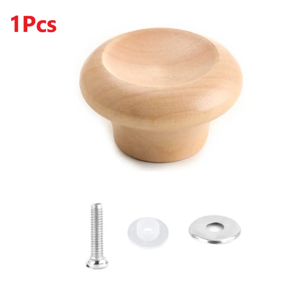 

1/2 Set Solid Wood Pot Lid Knob Replacement Pan Cover Wooden Handle Spare Parts Pot Holding Handle Kitchen Cookware Lid