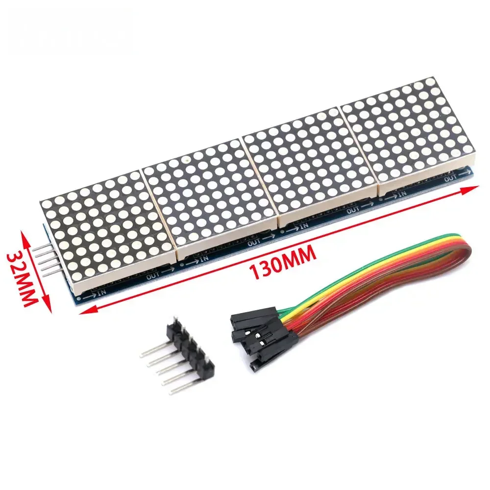 MAX7219 красный/синий/желтый зеленый фотоконтроллер 4 в 1 один дисплей с 5P линейной