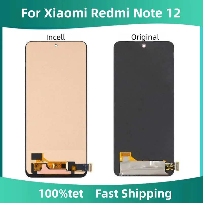 

23021RAAEG 22111317I Lcd For Xiaomi Redmi Note 12 4G Display Touch Screen Digitizer Panel Assembly For Redmi Note 12 5G