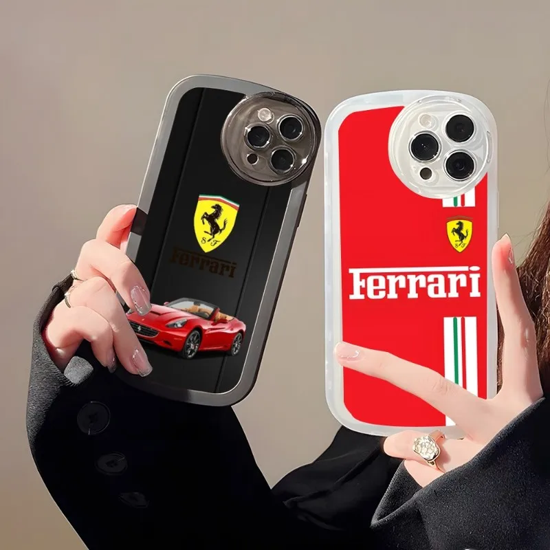 

Ferrari Luxury Car Phone Case Hot For IPhone 14 13 11 12 Pro Max Mini X XR XS 7 8 6 Plus Angel Eyes Big Pupil Lens Couple
