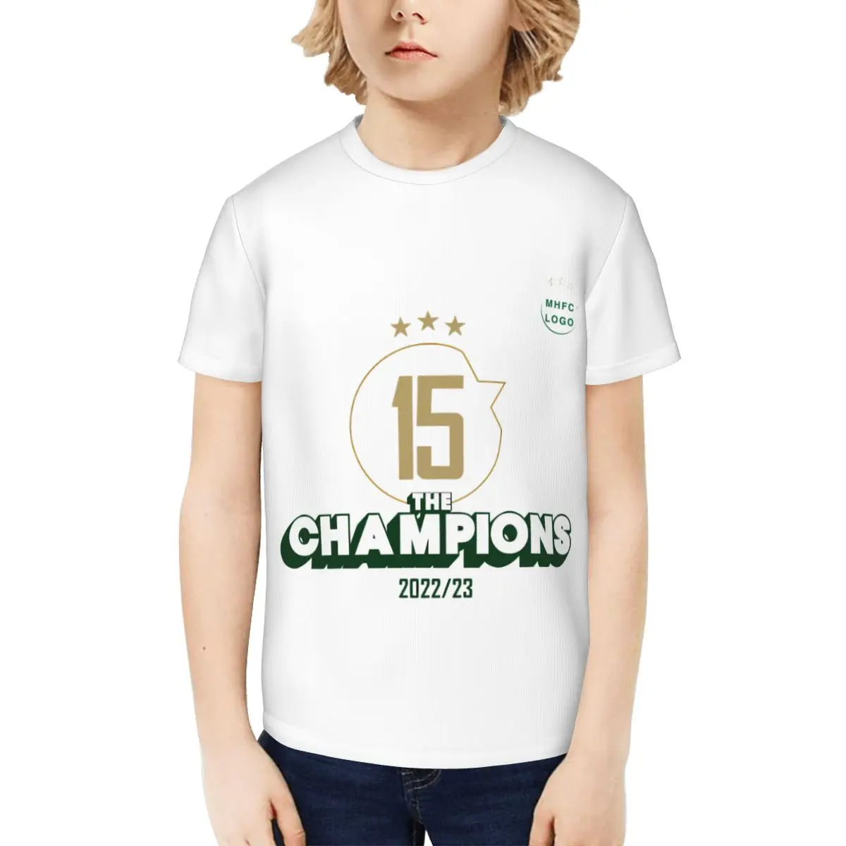 

Israel F.C MHFC Champion Print Short-Sleeve Tee Crewneck T-Shirt for Youth Boys Kids2023New