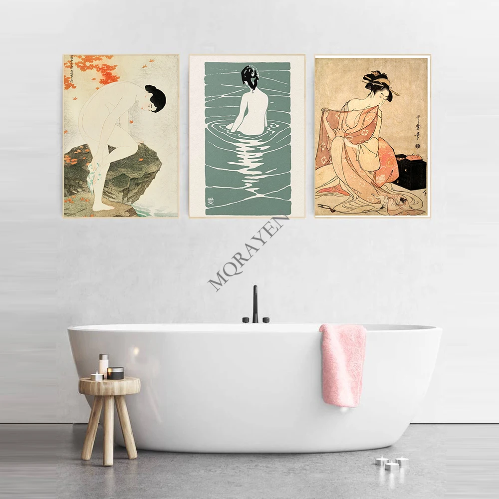 

Винтажная Восточная художественная живопись на холсте настенные картины Geisha японский Tsuchiya Koitsu Ukiyoe Nordic постеры для украшения дома