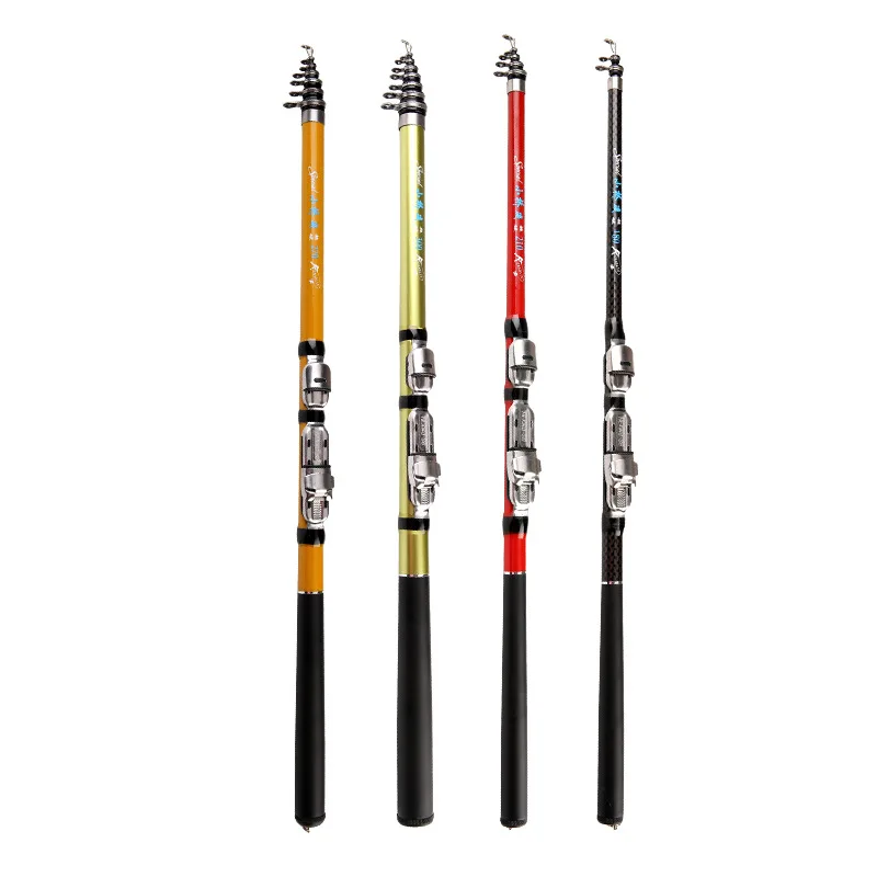 

New Portable Telescopic UltraLight Carbon Fiber 1.8-3.0m Rock Fishing Rod Outdoor Fishing Pole Fishing Tackle for Spinning Reel