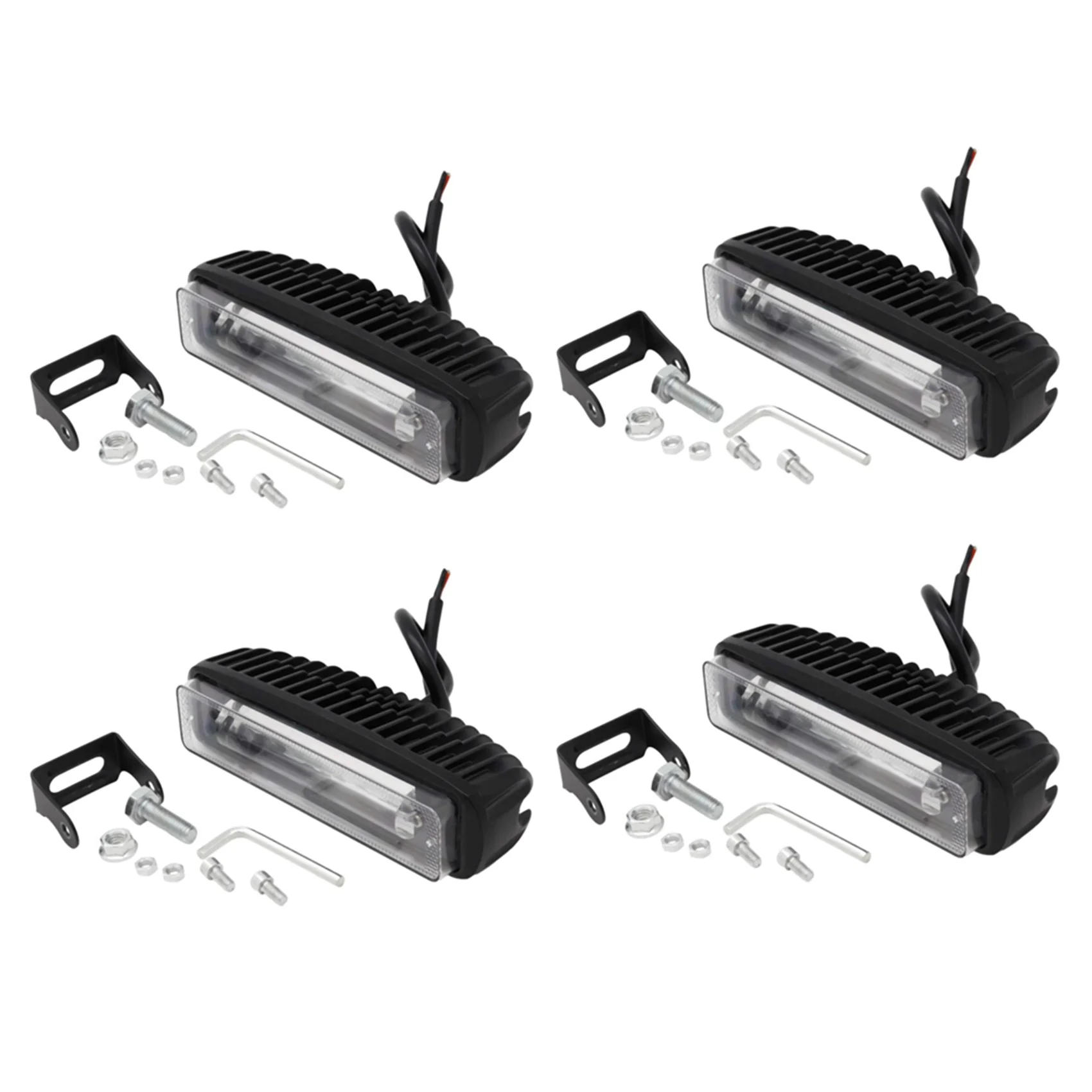 

4-дюймовая 30 Вт красная линия светодиодсветодиодный лампа для вилочного погрузчика, грузовика, предупреждающая лампа, Безопасная рабочая лампа, светосветильник зона опасности (4 шт.)