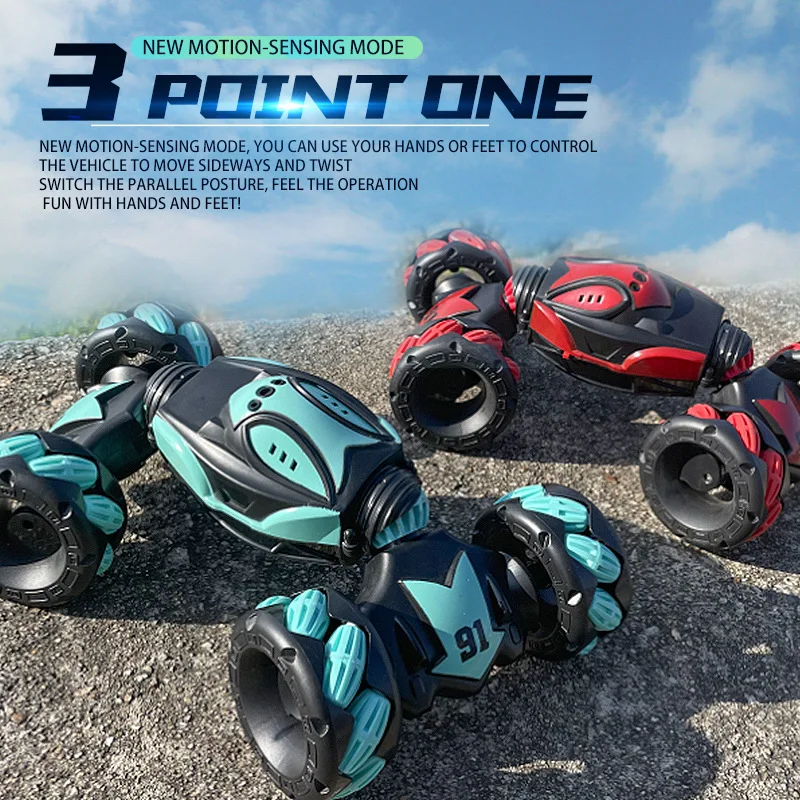 

2.4g Induction Remote Control Car Stunt Twist Car Gesture Children's Toy Car Roll Drift Climbing Car Three Control Body Feeling