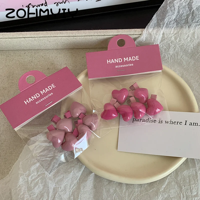 6 шт. Шпилька для волос в виде РОЗОВОГО СЕРДЦА