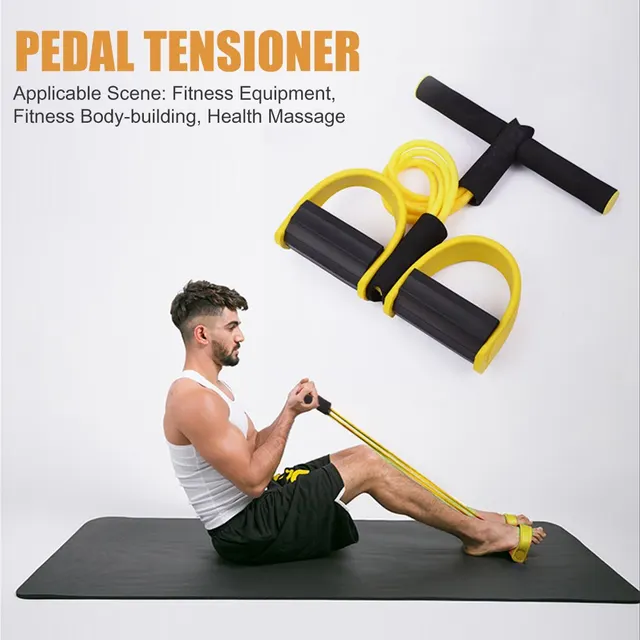 Multi Function Tension Rope Bands for Fitness Exercises Elastics Tape Home Resistance Bands 4 Tube Elastic Pedal Puller 5