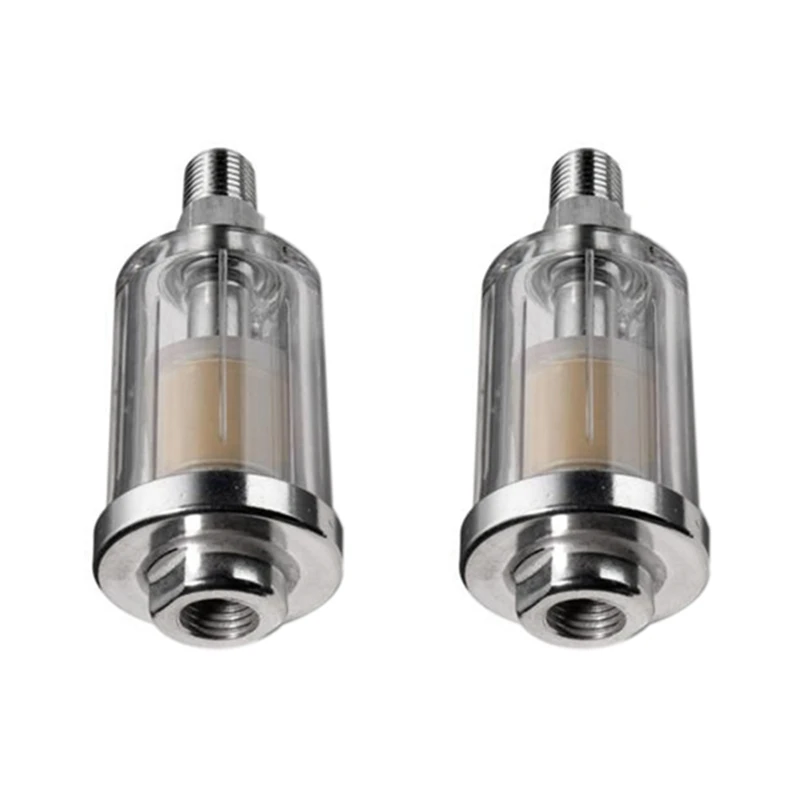 

2X 1/4 Inch Air Compressor Pneumatic Dust Filter Oil Water Separator 90Psi