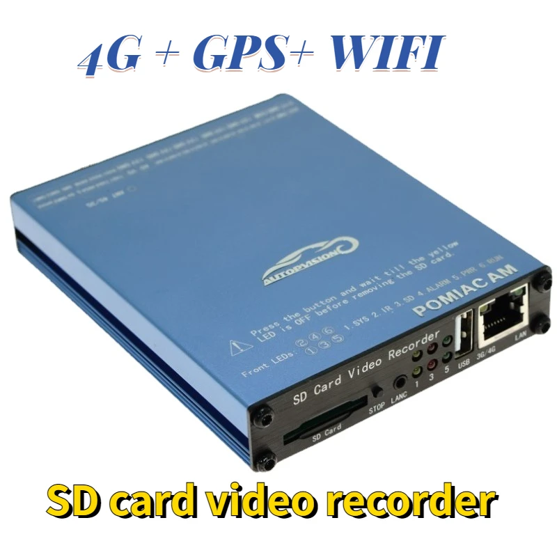 

SD Card video recorder GPS WIFI G-sensor 4G Mobile DVR 4CH AHD DVR Video Surveillance System Support USB mobile hard disk