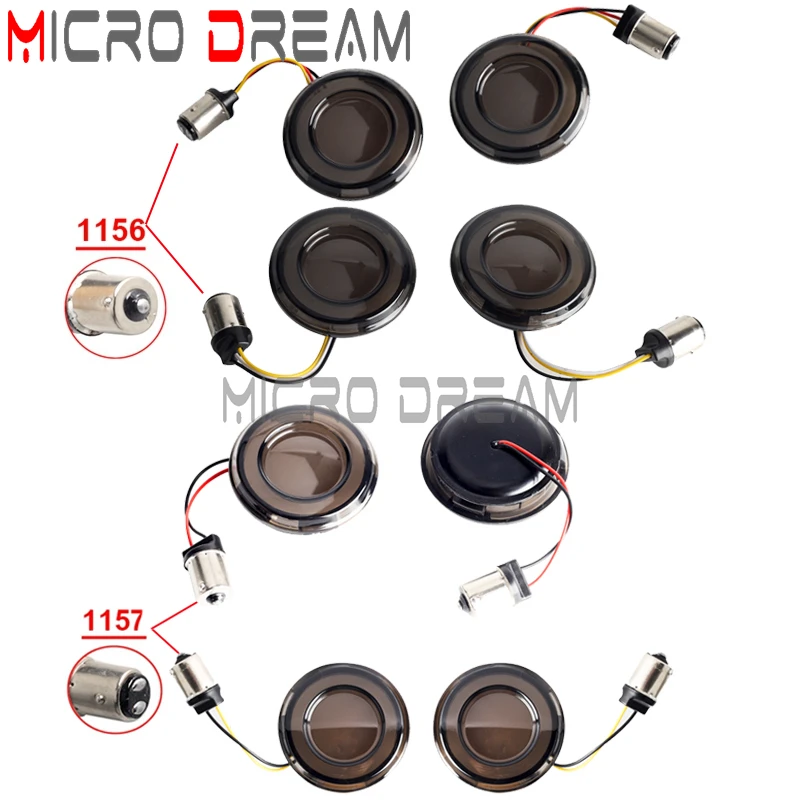 Фонарь с дымовой линзой 1156 дюйма для Harley Touring Street Glide Road King