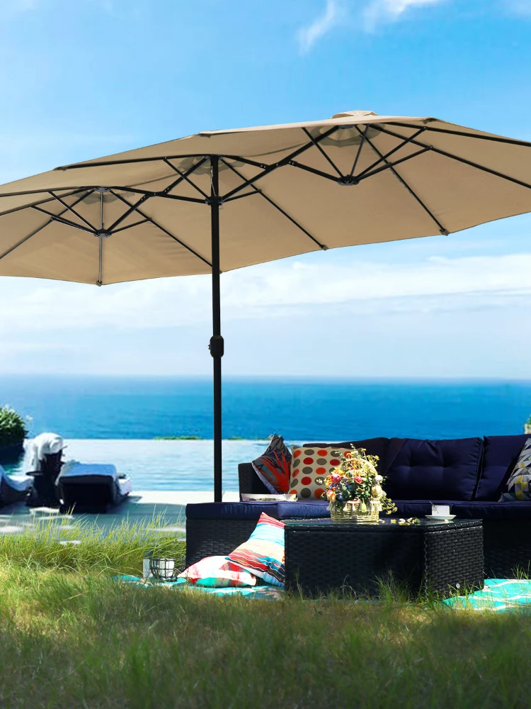 

13 футов большой зонт для патио двусторонний открытый зонт для рынка