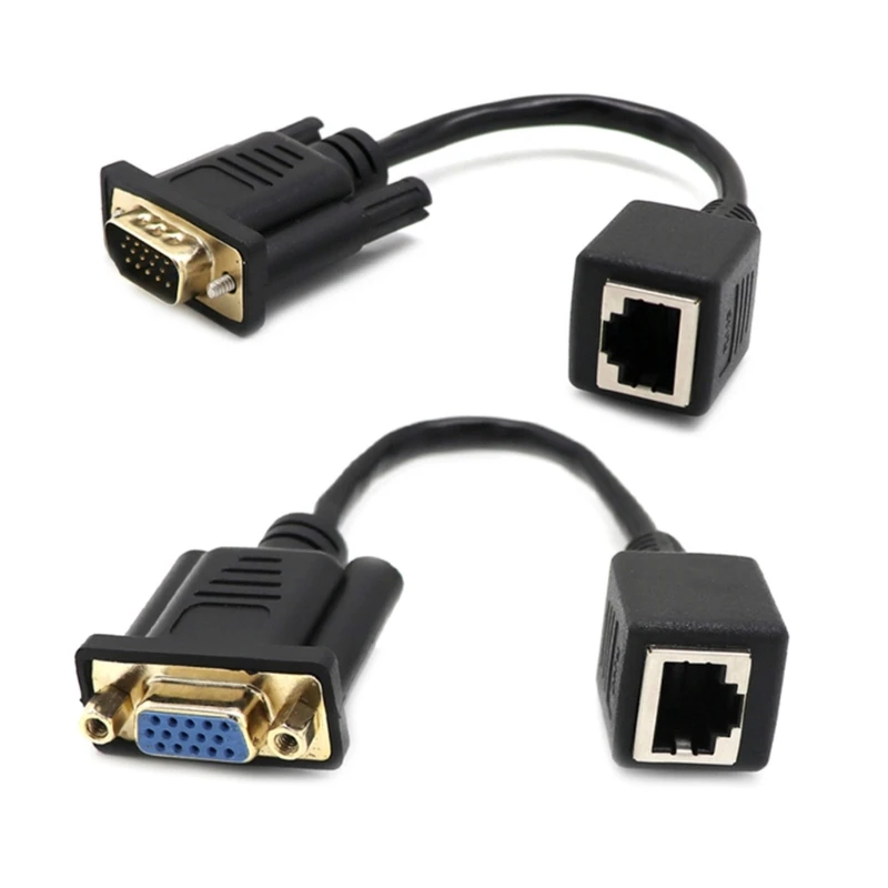 15 см/5 9 дюйма VGA мама к RJ45/VGA папа RJ45 переходной кабель-переходник Ethernet-порту