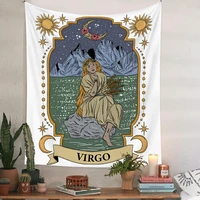 zodiac tapestry tarot card wall hanging astrology divination bedspread beach mat wall hanging rug dormitory decorative blanket