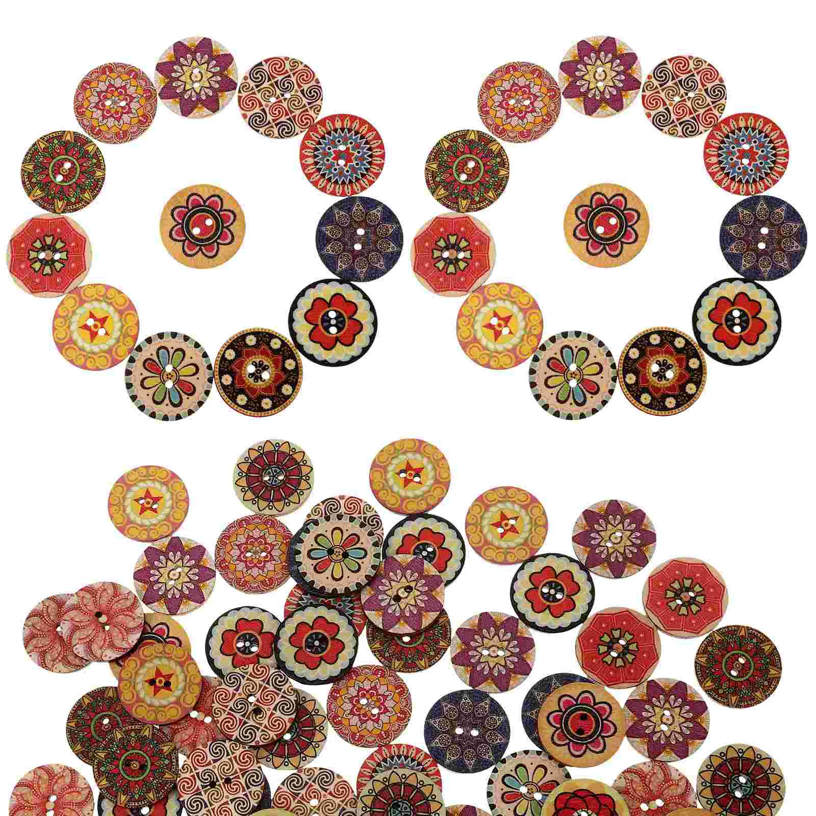 

100 Pcs Jacket DIY Clothes Buttons Kids Decor Clothing Replaceable Coat Household Retro Style Sewing Decorative
