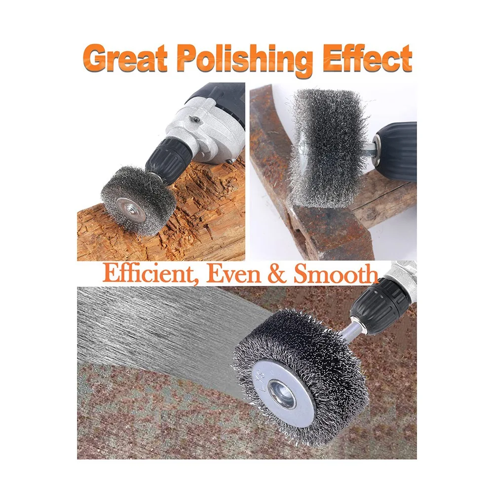Проволочная колесная щетка для насадки дрели 2-дюймовая краска удаления ржавчины