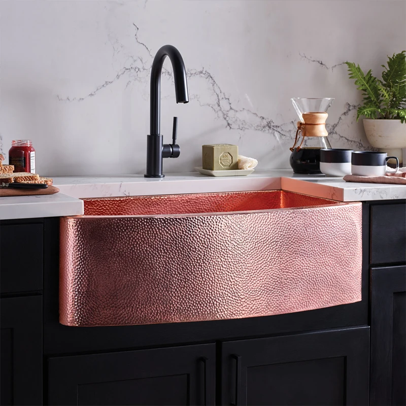 Customizable Sink Copper Sink Large Single Tank Copper Sink Large Single Tank American Style Kitchen Sink Double Slot