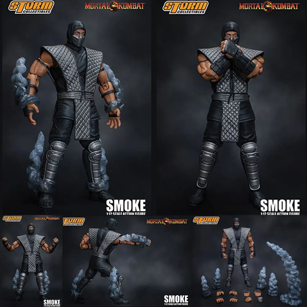 

Storm Toys 1/12 Solider Hobby Collections Silver Ninja SMOKE STORM Head Sculpt Clothing Full Set 6" Action Figure Fans Models