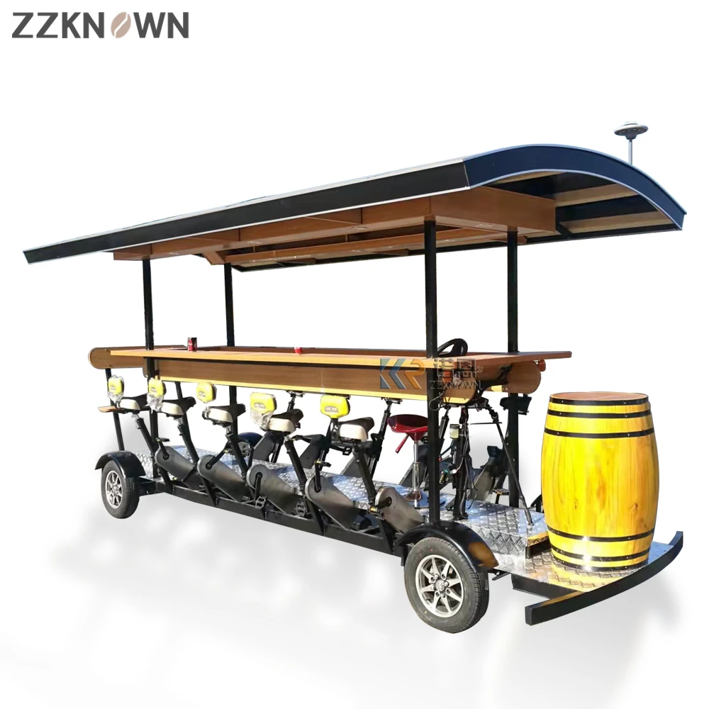 

Mobile Bar Beer Bike Fast Food Trailer Mobile Street Ice Cream Food Trolley Cart Beer Food Beverage Vending Car