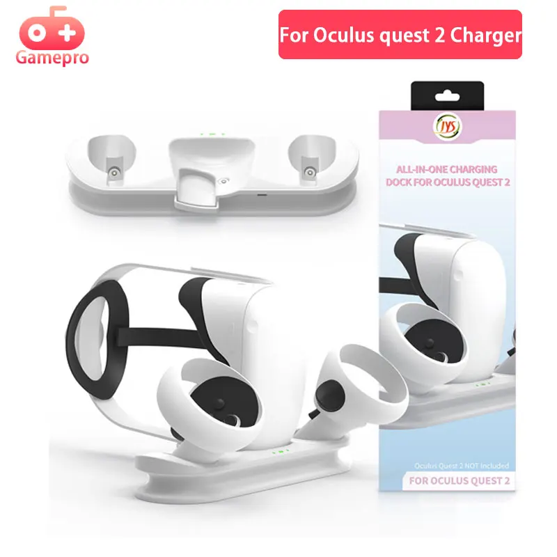 

Fast Charging Dock for Oculus Quest 2 VR Headset Controller with Battery USB Type-c Quick Charger Station Stand Accessories