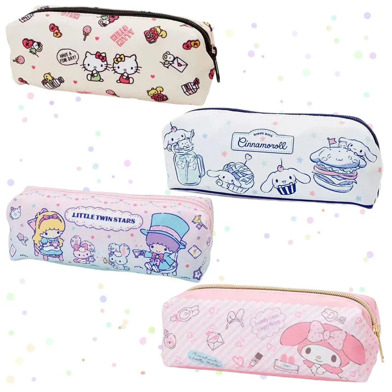

Милый чехол для карандашей с аниме рисунком My Melody Kt Cat Cinnamoroll Little Twinstar, милый мультяшный чехол для хранения, школьные канцелярские принадлежн...
