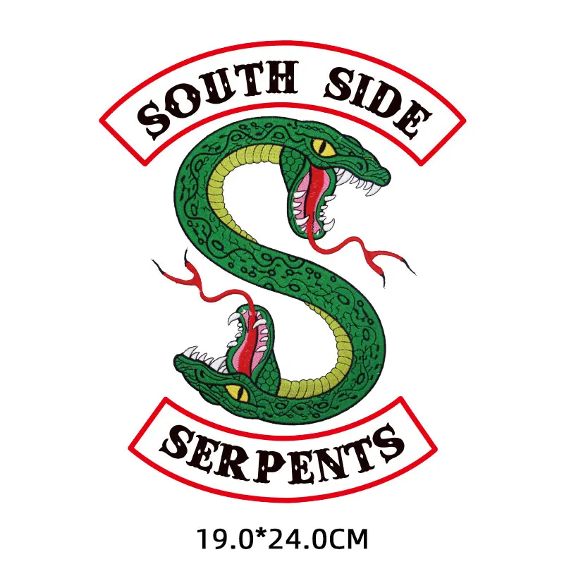 

Southside Logo Iron on Transfers for Clothing Thermoadhesive Patches Fusible Patch for Clothes Anime Serpent Stickers for Woman
