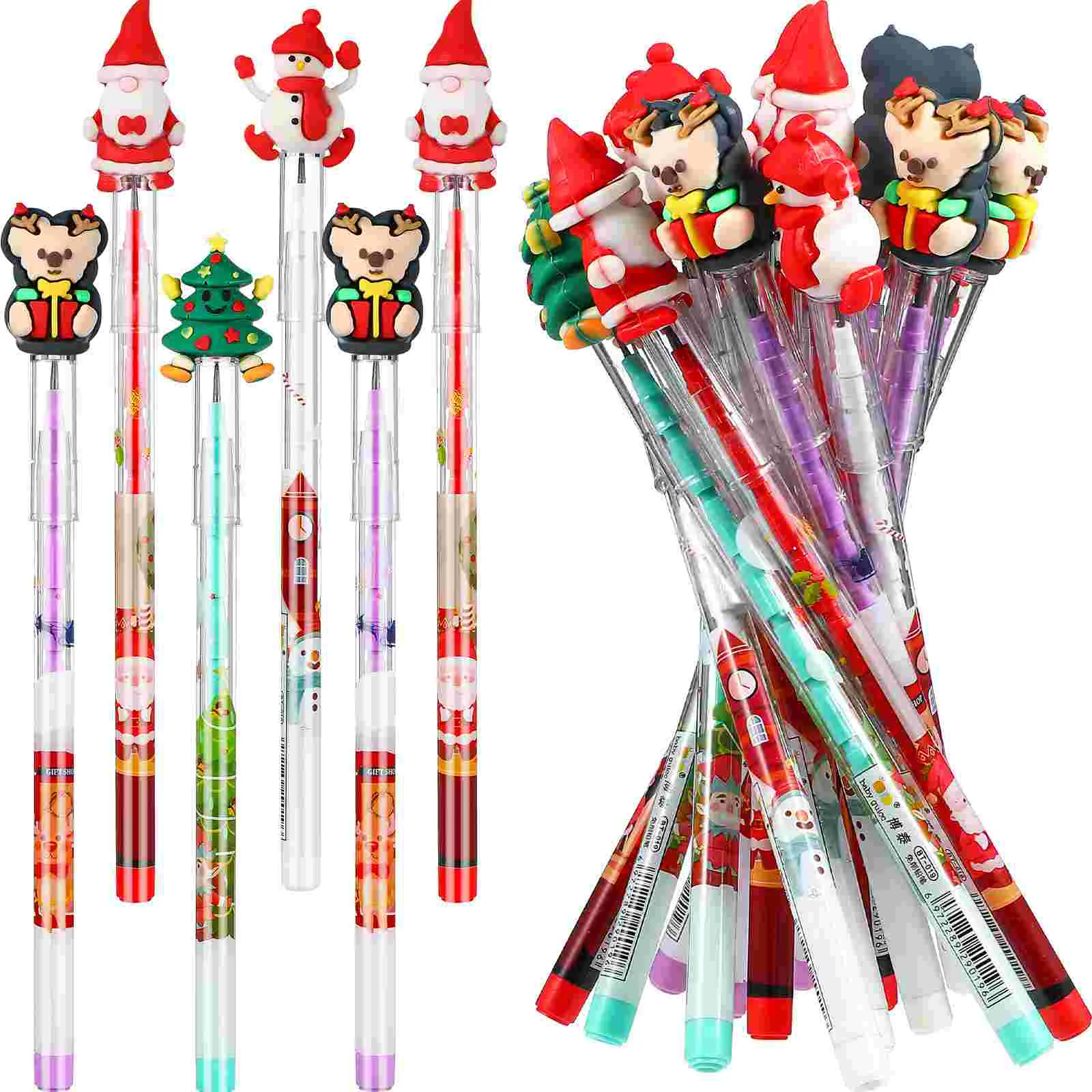 

Kids Gift Stackable Pencils Bulk Stacking Push Tip Christmas Party Bags Point Favor Child