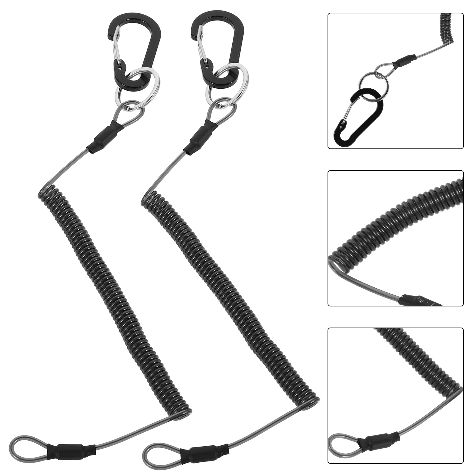 3 шт. рыболовные снасти карабины ремешки спиральные для безопасности удочки