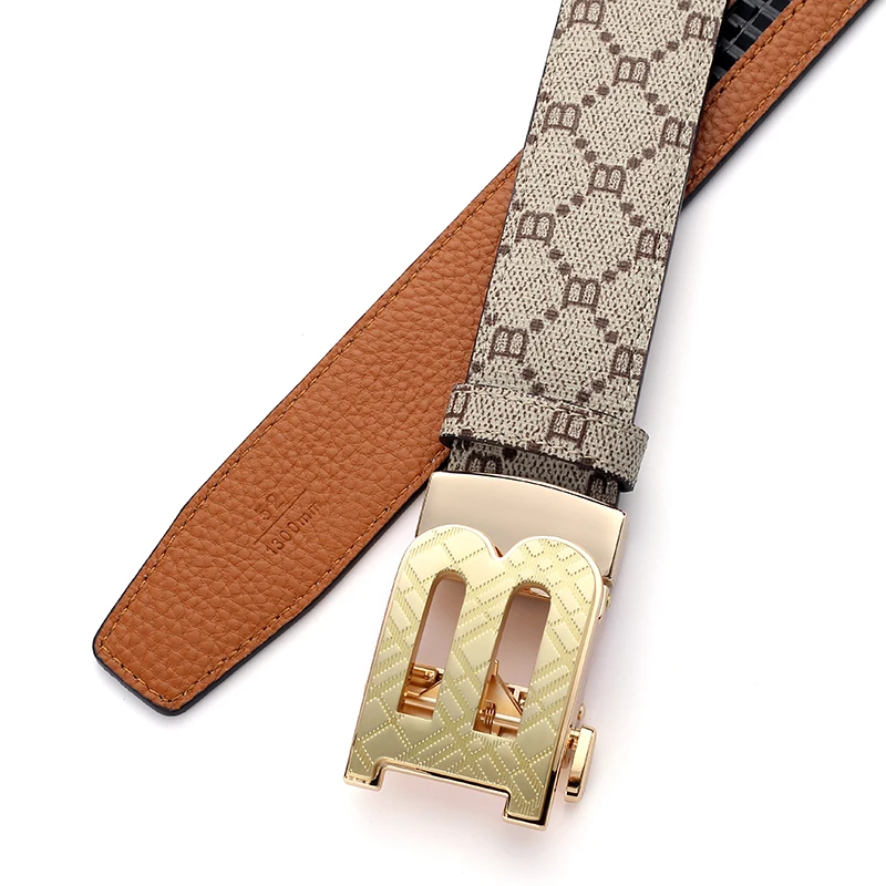 Новый мужской ремень с автоматической пряжкой Модный деловой Повседневный