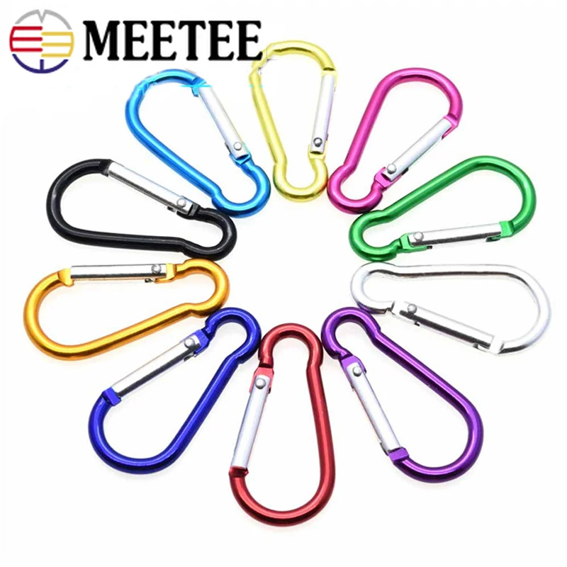 

20/50Pcs Metal Carabiner 47*28mm Keychain Hook Clasps Bag Strap Connector Buckles For Webbing DIY Luggage Hardware Accessories