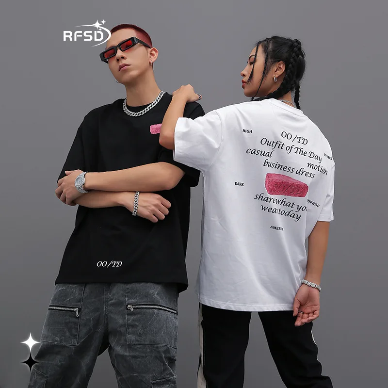 

2023 Spring Summer New Fashion Loose Short-Sleeved Digital Printed T-Shirt for Men and Women, Half Sleeve Oversized T Shirt