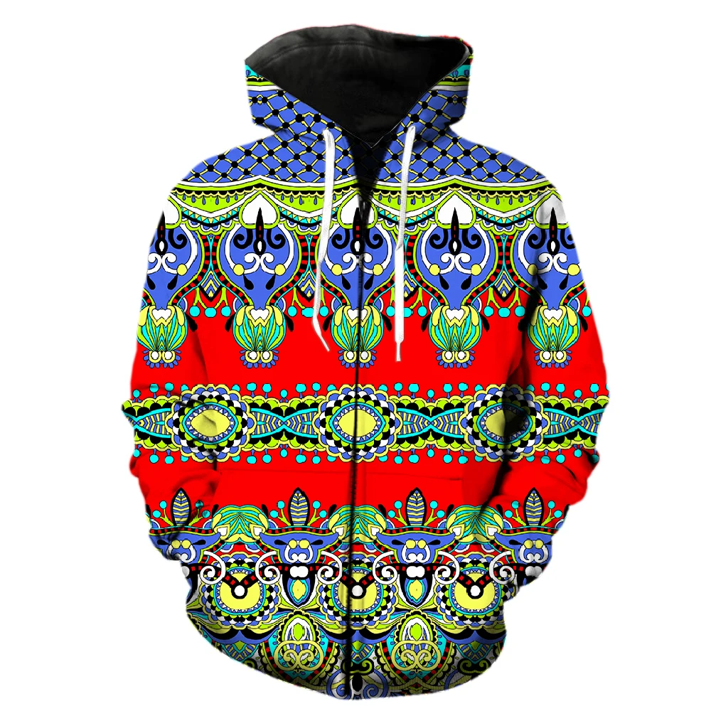 

Retro National Style Men's Zipper Hoodie 3D Print Streetwear 2022 Hot Sale Long Sleeve Funny Harajuku Fashion Hip Hop Cool Teens