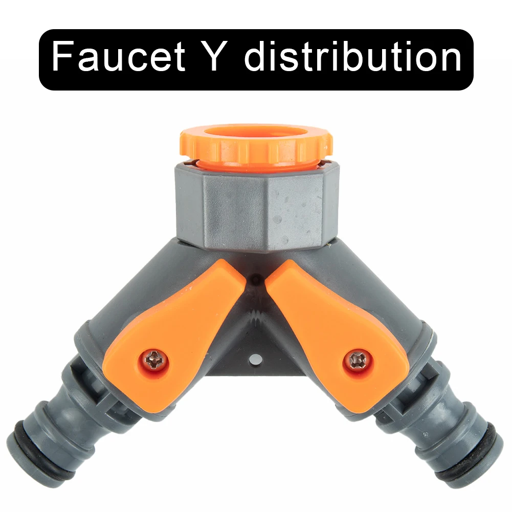 

Garden Tap Hose Connectors Splitters Y Type Water Diverter Valve 2 Way Connector Watering Fittings Adjustable Switch Joints