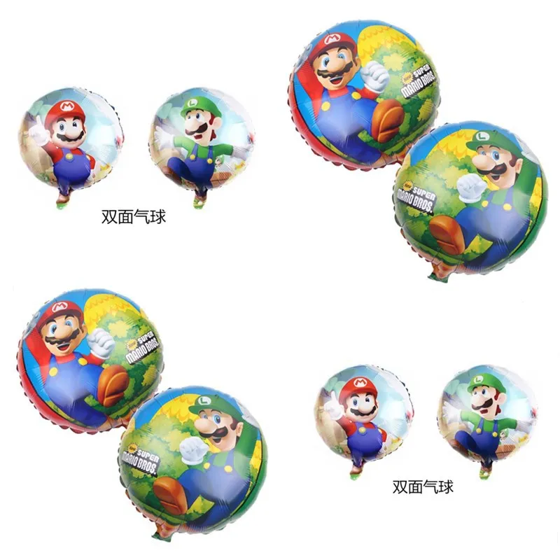 

Cartoon Game 18 Inch Round Mario Aluminum Film Balloon Birthday Children's Toys Wedding Party Dress Up Home Decoration Supplies