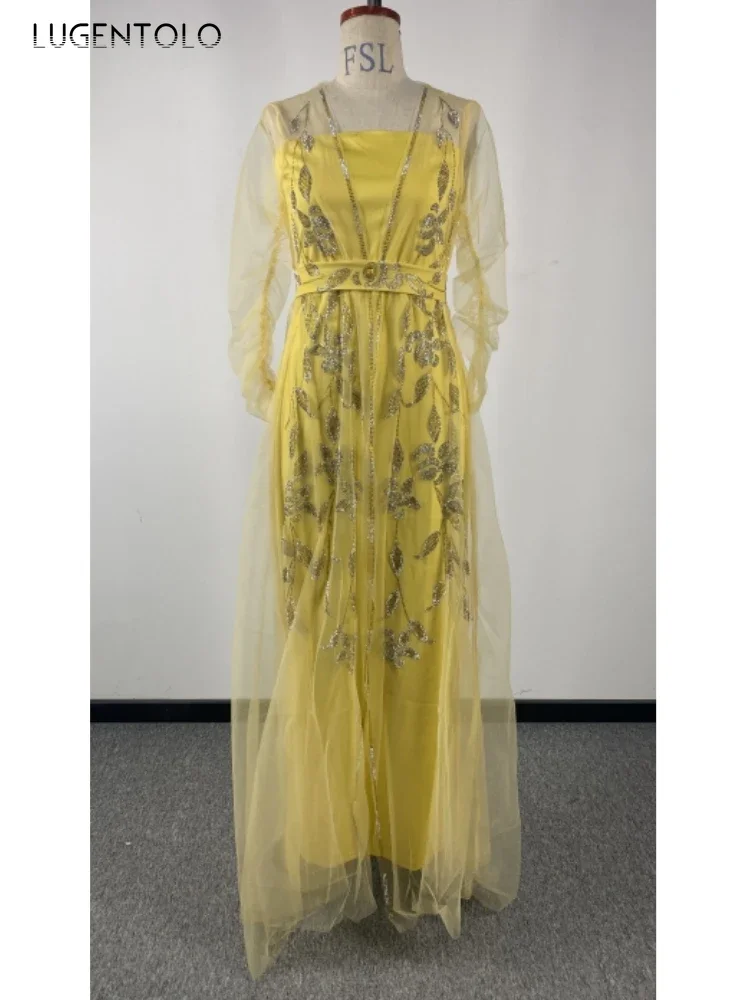 Женское элегантное платье-кафтан платье популярный стиль бриллиантовый