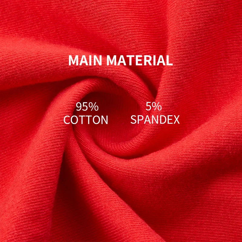MiiOW Boxer Socks Set Organic Cotton Men Underwear Boxer Trunks Breathable Male Panties Boxershorts Underpants New Year Red