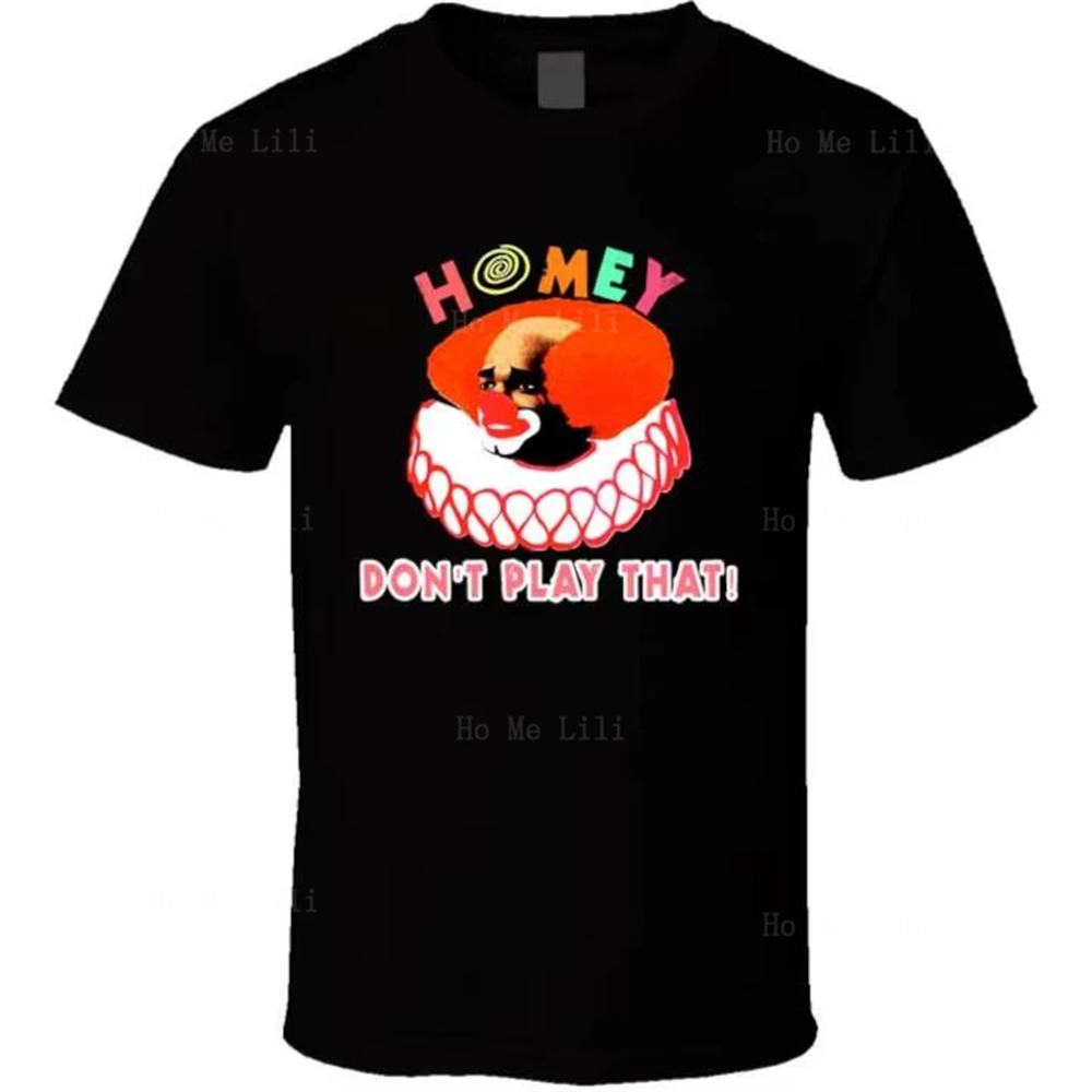 Homey клоун в живой расцветке комедия ТВ мужская и женская футболка большого