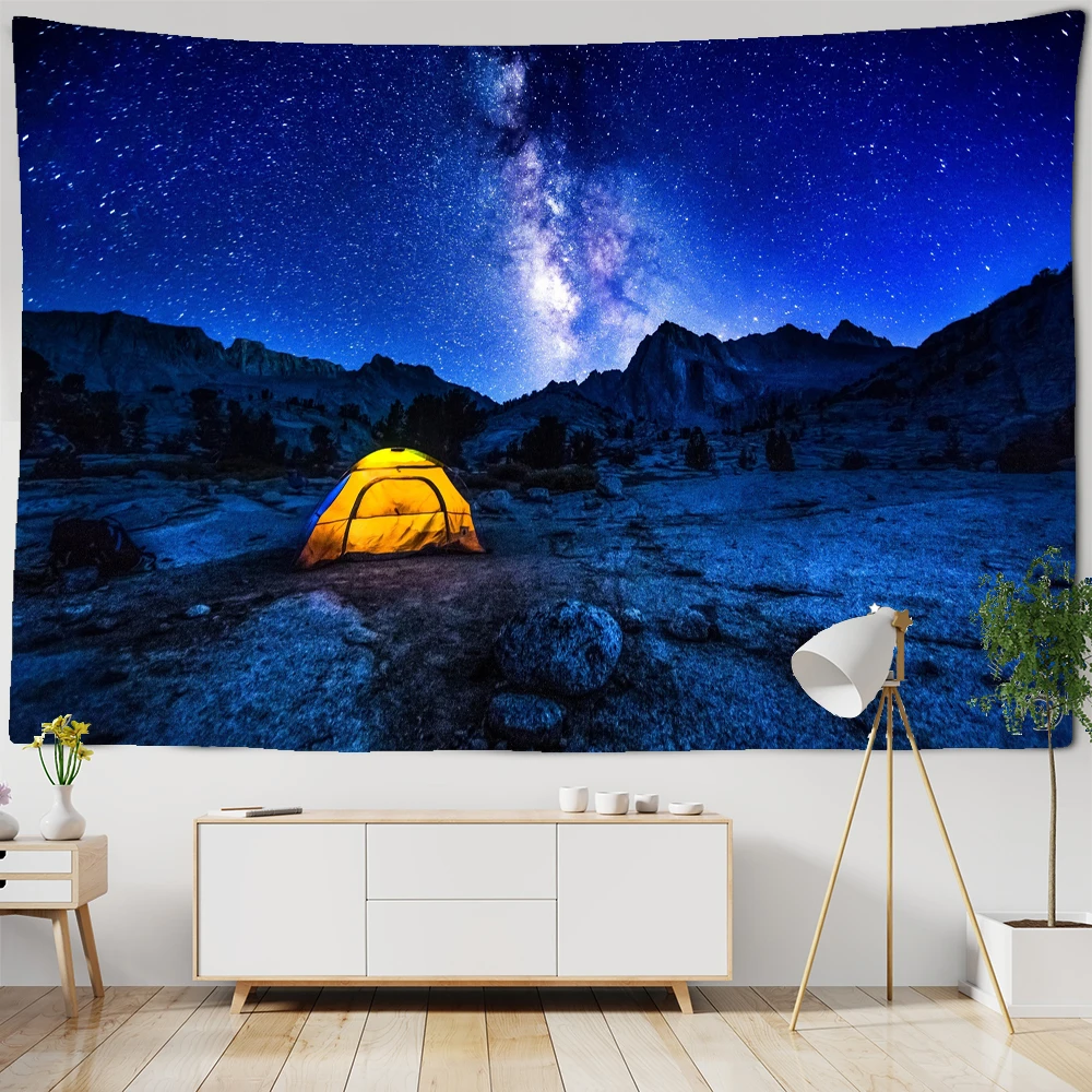 

Galaxy Starry Sky Tapestry Wall Hanging Psychedelic Scene Wall Tapestry Yoga Mat Beach Throw Carpet Hippie Home Decor Blanke