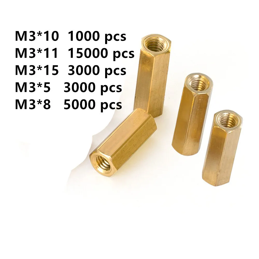 

M3 Hex Brass Standoff Female To Female Thread Brass Spacer Length 3mm To 50mm