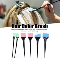 6pcs plastic handle silicone hair dyeing brush nylon bristle tinting bleaching hair coloring dye brush tinting hairdressing tool