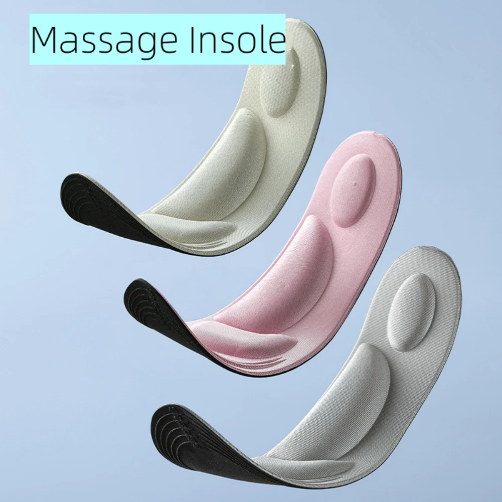 

1Pair 4D Massage Insoles Memory Foam Cushion Orthopedic Pain Relief Sponge Pad Sports Shoe Pads Men Women Flat Feet Arch Insole