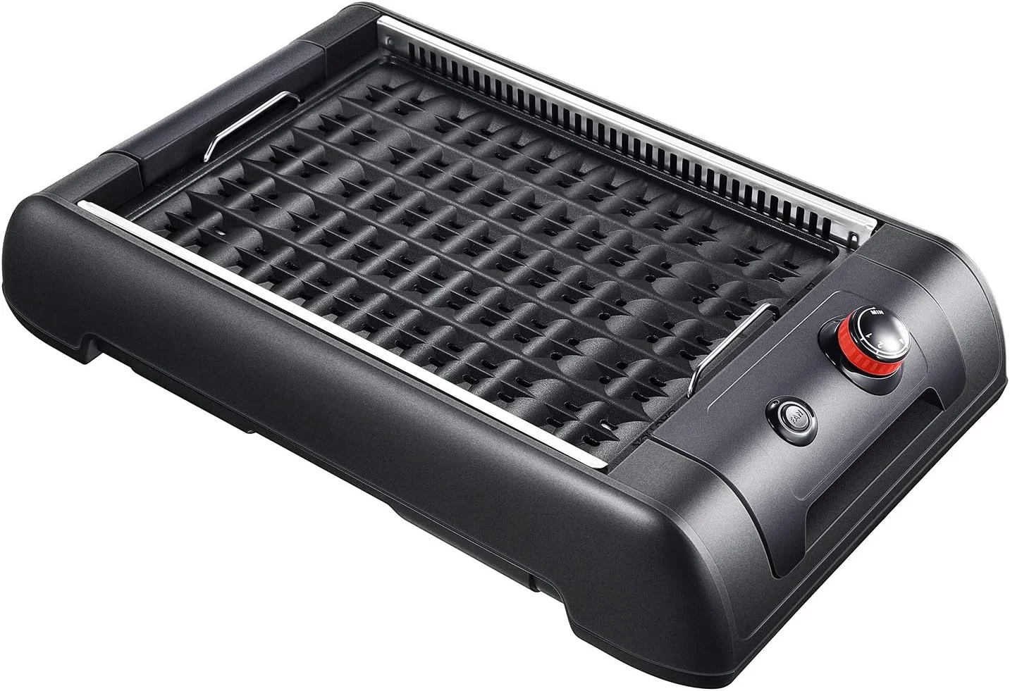 

2-in-1 Smokeless Indoor Grill and Griddle with Interchangeable Plates and Removable Drip Pan + 20 Recipes (Black), Large Dtf ove