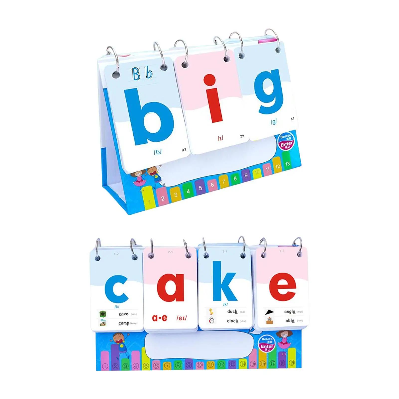 

Children's Spelling Alphabet Teaching Aids Sight Word Flash Cards Phonics Alphabet Calendar Flash Cards for Kids Baby Children