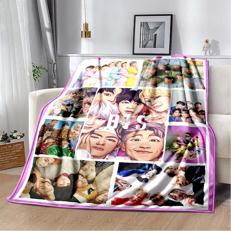 

Супер одеяло Kpop для мальчиков, ультралегкое мягкое плюшевое фланелевое одеяло в стиле аниме для дивана, кровати, кушетки, лучший подарок для девочек