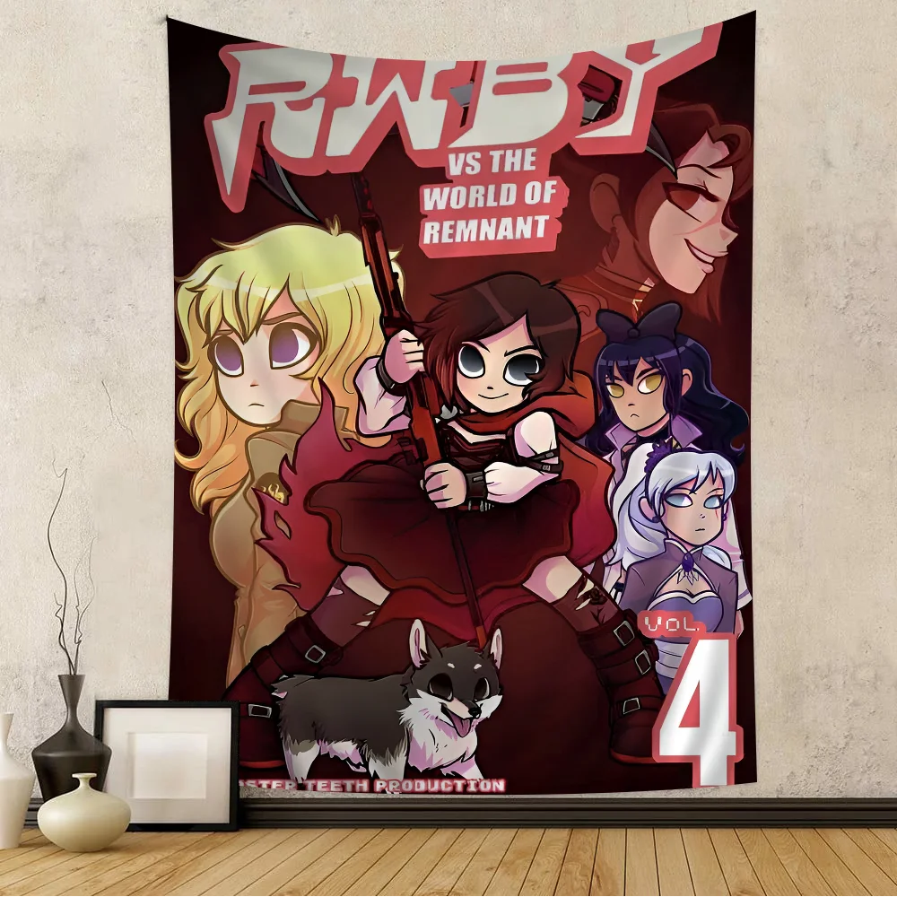 Руби аниме гобелен в стиле хиппи цветок настенные ковры декор для спальни