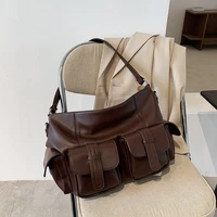 cgcbag 2022 new large capacity women tote bag casual multiple pockets shoulder bag female soft leather designer crossbody bags
