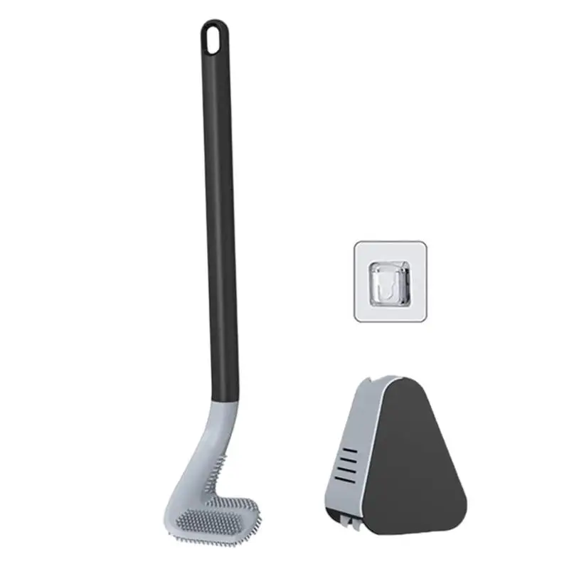 

1 Набор, силиконовые щётки для унитаза с держателем и длинной ручкой